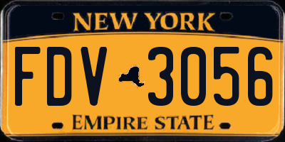 NY license plate FDV3056