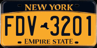 NY license plate FDV3201