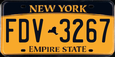 NY license plate FDV3267