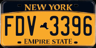 NY license plate FDV3396