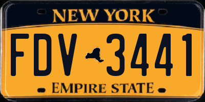 NY license plate FDV3441
