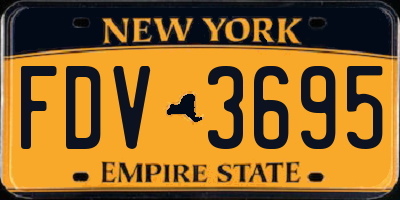 NY license plate FDV3695