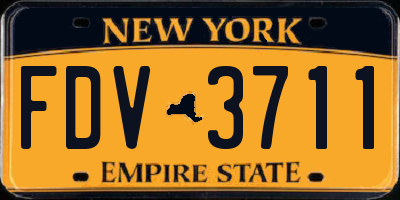 NY license plate FDV3711