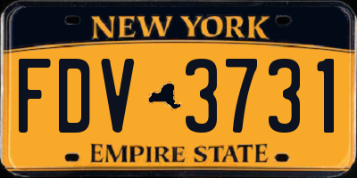 NY license plate FDV3731