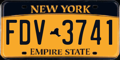 NY license plate FDV3741