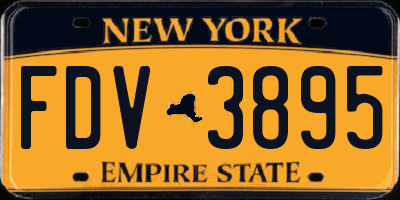 NY license plate FDV3895