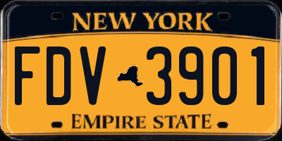 NY license plate FDV3901