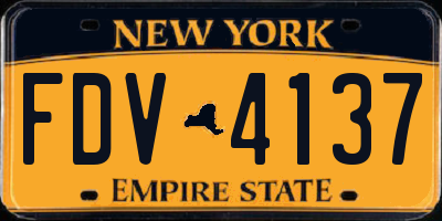 NY license plate FDV4137