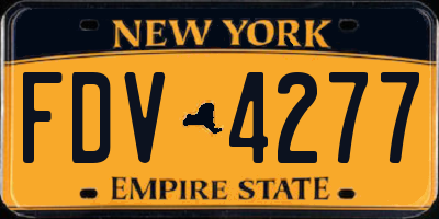NY license plate FDV4277