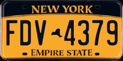 NY license plate FDV4379