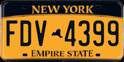 NY license plate FDV4399