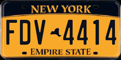 NY license plate FDV4414