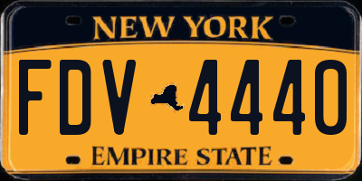 NY license plate FDV4440