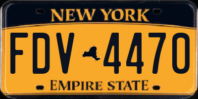 NY license plate FDV4470