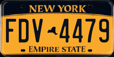 NY license plate FDV4479