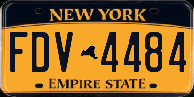 NY license plate FDV4484