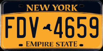 NY license plate FDV4659