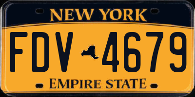 NY license plate FDV4679