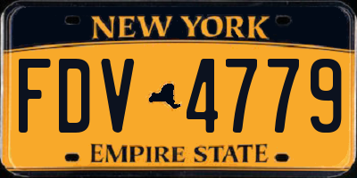 NY license plate FDV4779