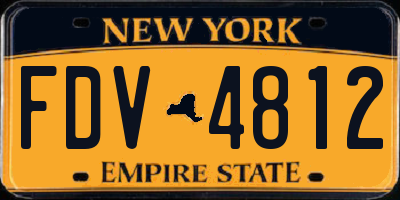 NY license plate FDV4812