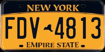 NY license plate FDV4813