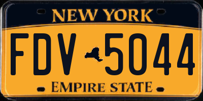 NY license plate FDV5044