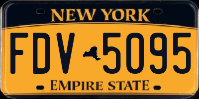NY license plate FDV5095