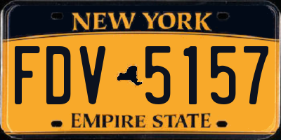 NY license plate FDV5157