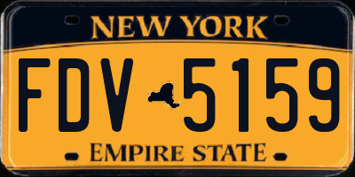 NY license plate FDV5159
