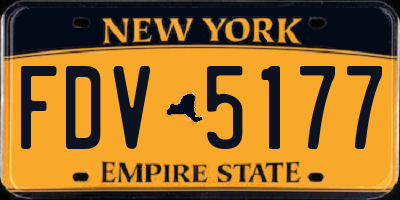 NY license plate FDV5177