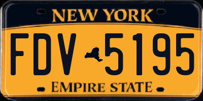 NY license plate FDV5195