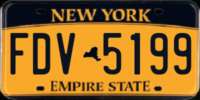 NY license plate FDV5199