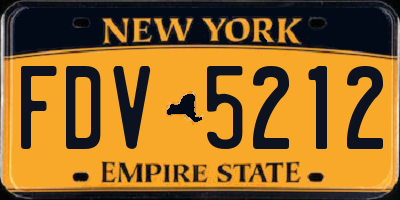 NY license plate FDV5212