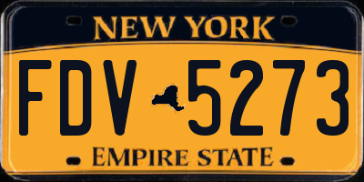NY license plate FDV5273