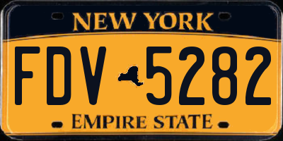 NY license plate FDV5282