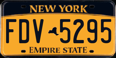 NY license plate FDV5295