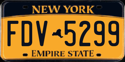NY license plate FDV5299