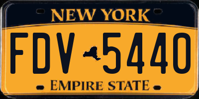 NY license plate FDV5440
