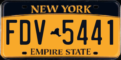 NY license plate FDV5441