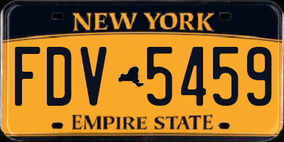 NY license plate FDV5459