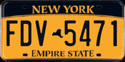 NY license plate FDV5471