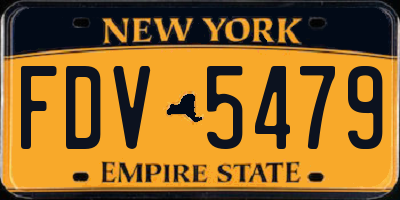 NY license plate FDV5479