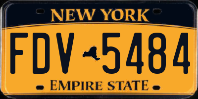 NY license plate FDV5484