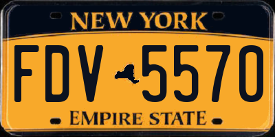NY license plate FDV5570