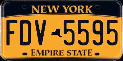 NY license plate FDV5595