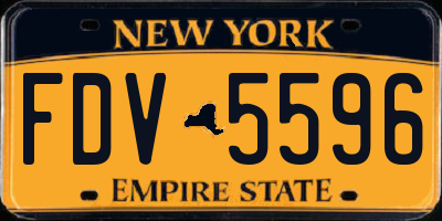 NY license plate FDV5596