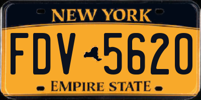 NY license plate FDV5620