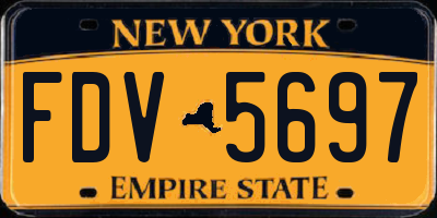 NY license plate FDV5697