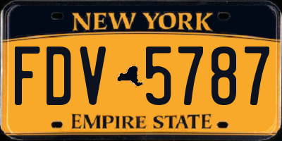 NY license plate FDV5787