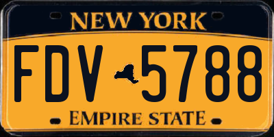 NY license plate FDV5788